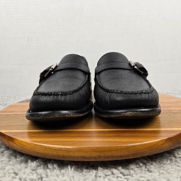 G.H. Bass & Co Weejuns Mens 9D Bran Black Leather Strap Casual Daily Loafer main image 12